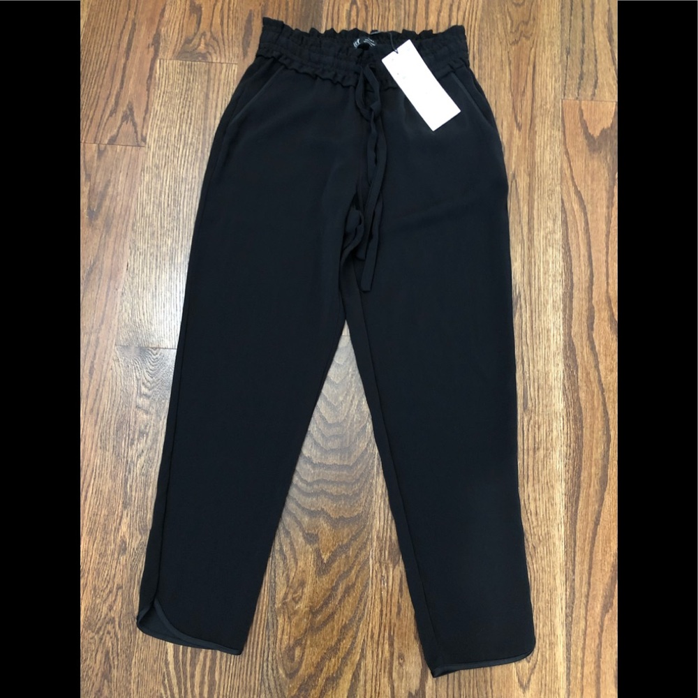 Zara silk cropped pants